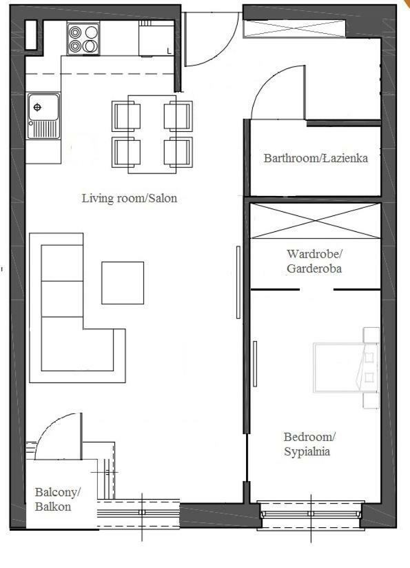 Central Kazimierz Apartment With Balcony Cracovia Esterno foto